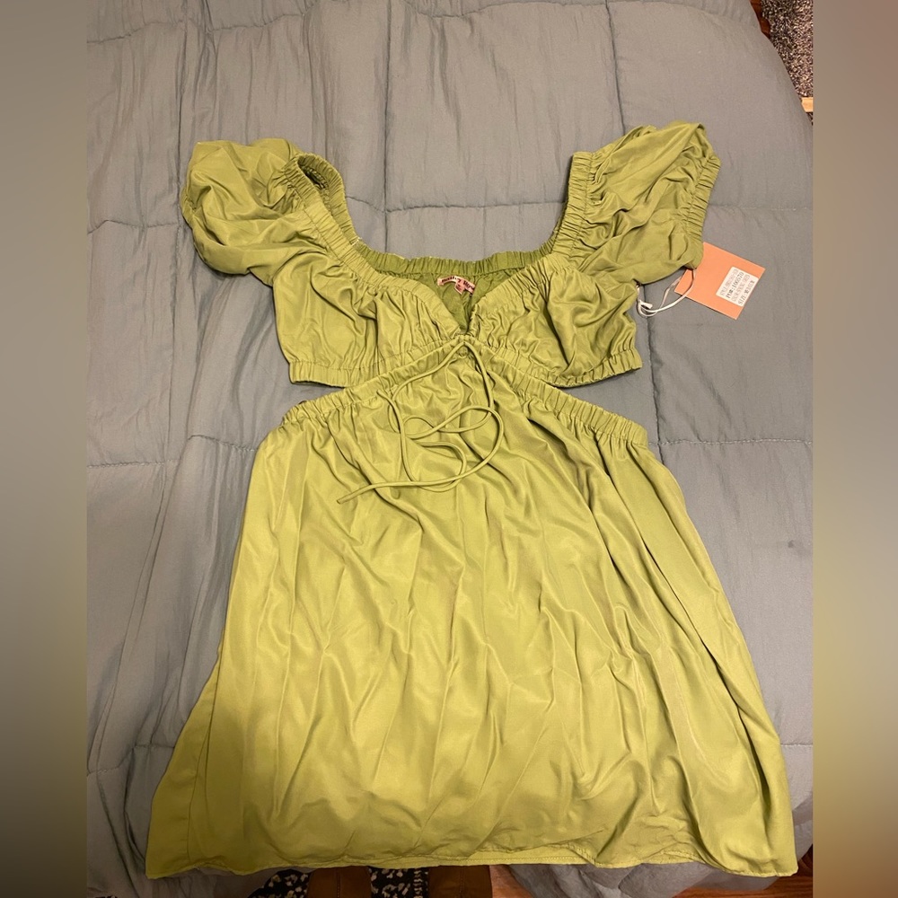 Bailey Rose Green Cutout Dress